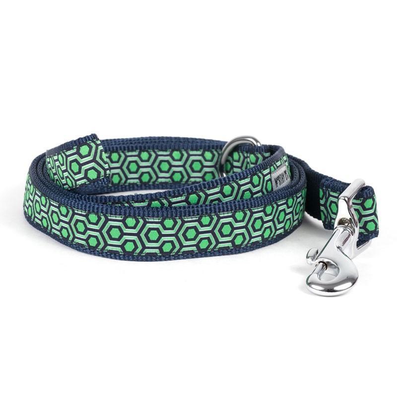 Hexagon Navy Dog Collar