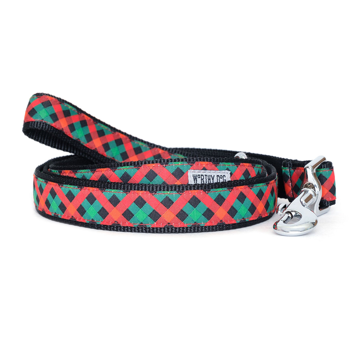 Holiday Check Dog Collar