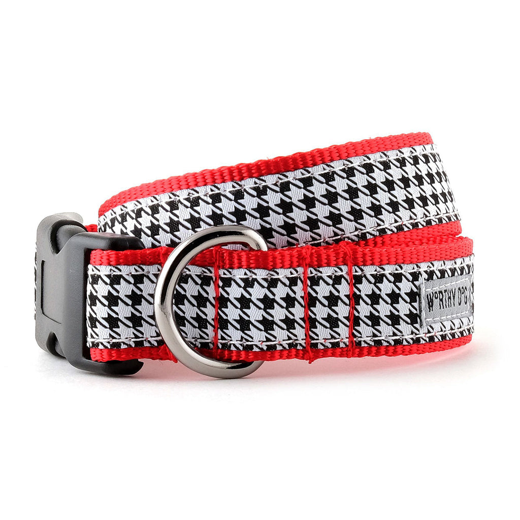 Houndstooth B/W Dog Collar