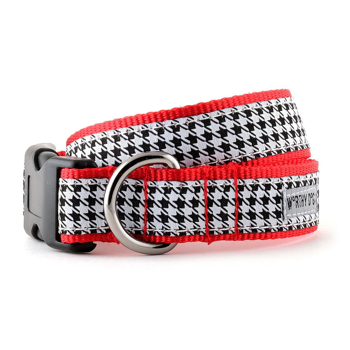 Houndstooth B/W Dog Collar